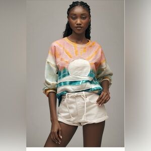 Anthropologie PILCRO size L Sunrise Sweatshirt NWT